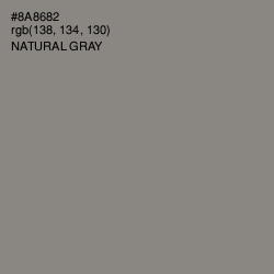 #8A8682 - Natural Gray Color Image